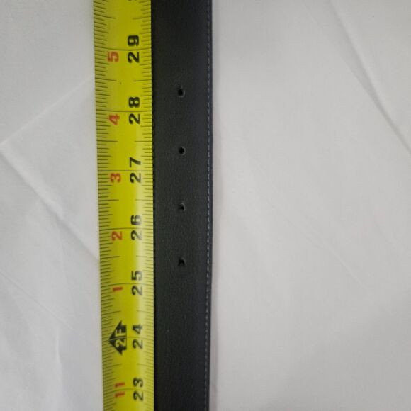 YUKI TORII Leather Belt with Brass Buckle Gray 25-27\